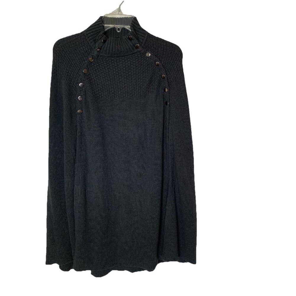 NWOT G.I.L.I  (Got It Love It) Women’s Knit Sweater Poncho Gray Size XS/S